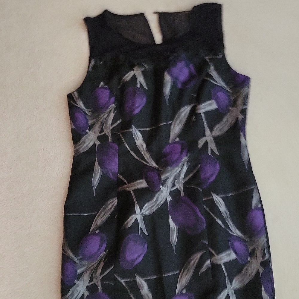 Purple and Gray Sheath Midi Dress for Cocktail Nights